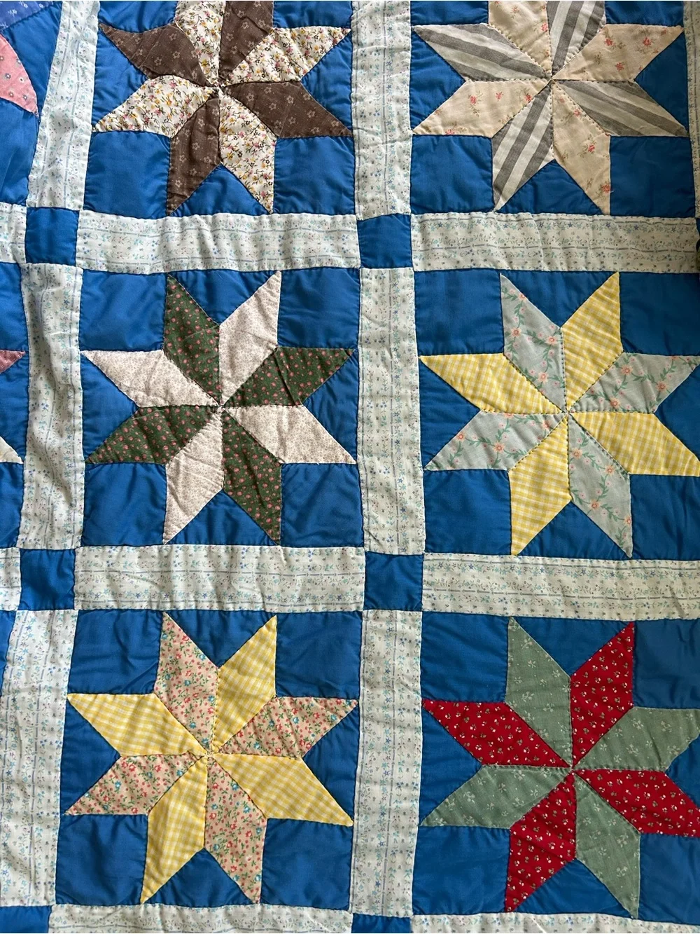 handmade patchwork quilt  string star design full
